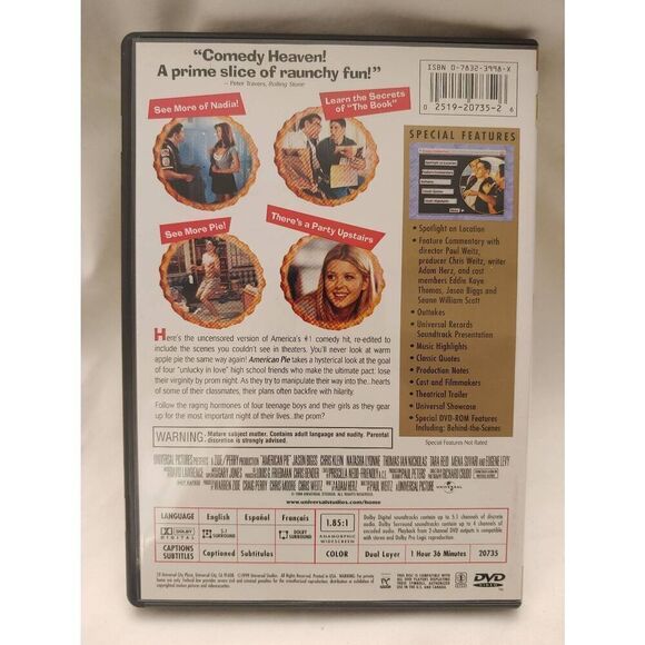 AMERICAN PIE (DVD, 1999) Collectors Edition - Picture 2 of 3